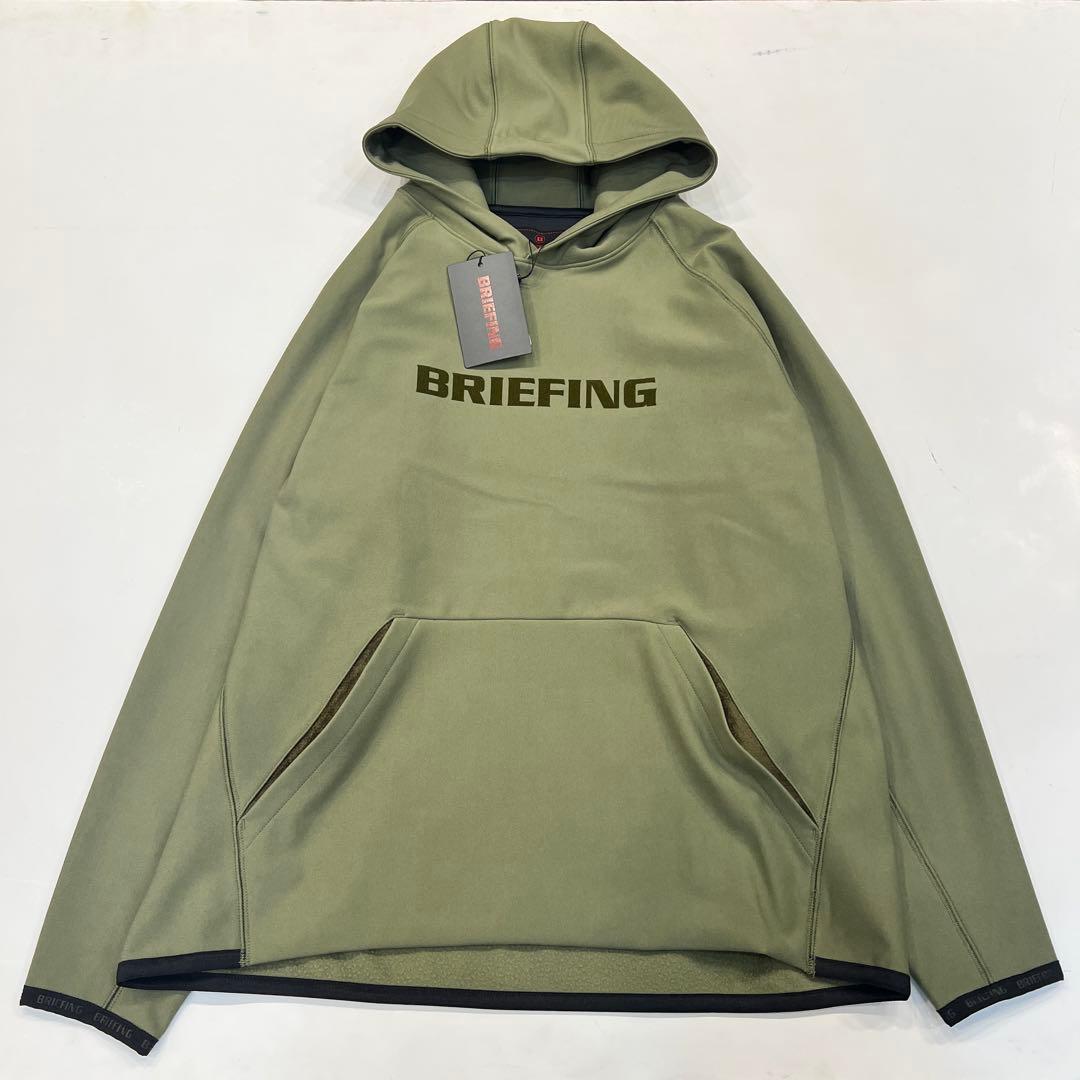 新品　BRIEFING MEN’S LOGO HOODIE オリーブL
