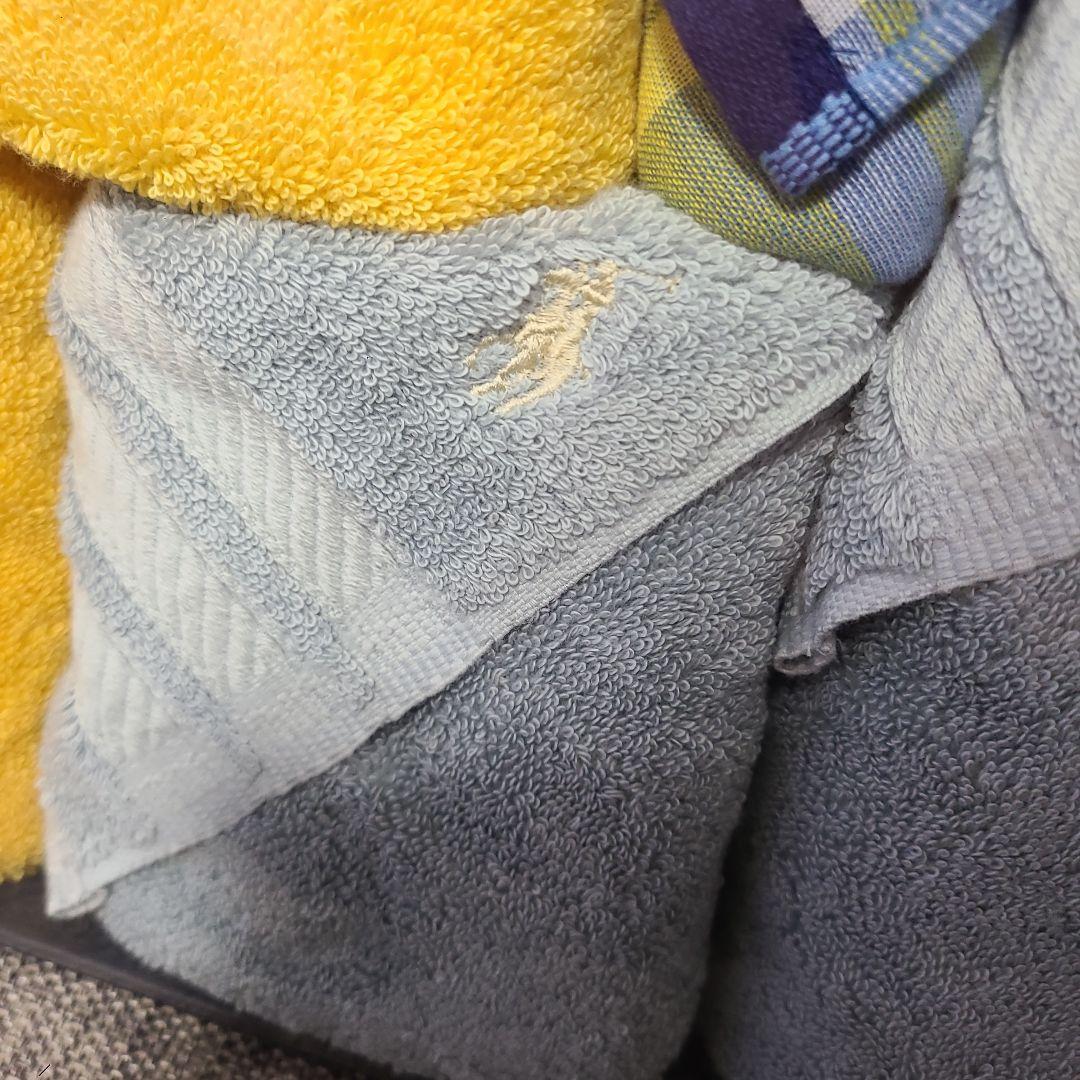 RALPH LAUREN　タオルセット コットン製 黄色と青