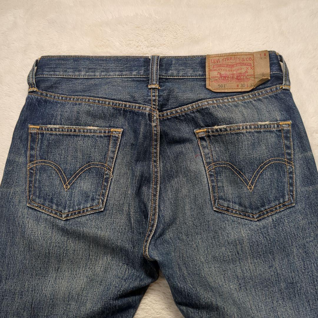 ✨キムタク！濃紺！w30✨LEVI'S 501 08501フィリピン製 鬼ヒゲ