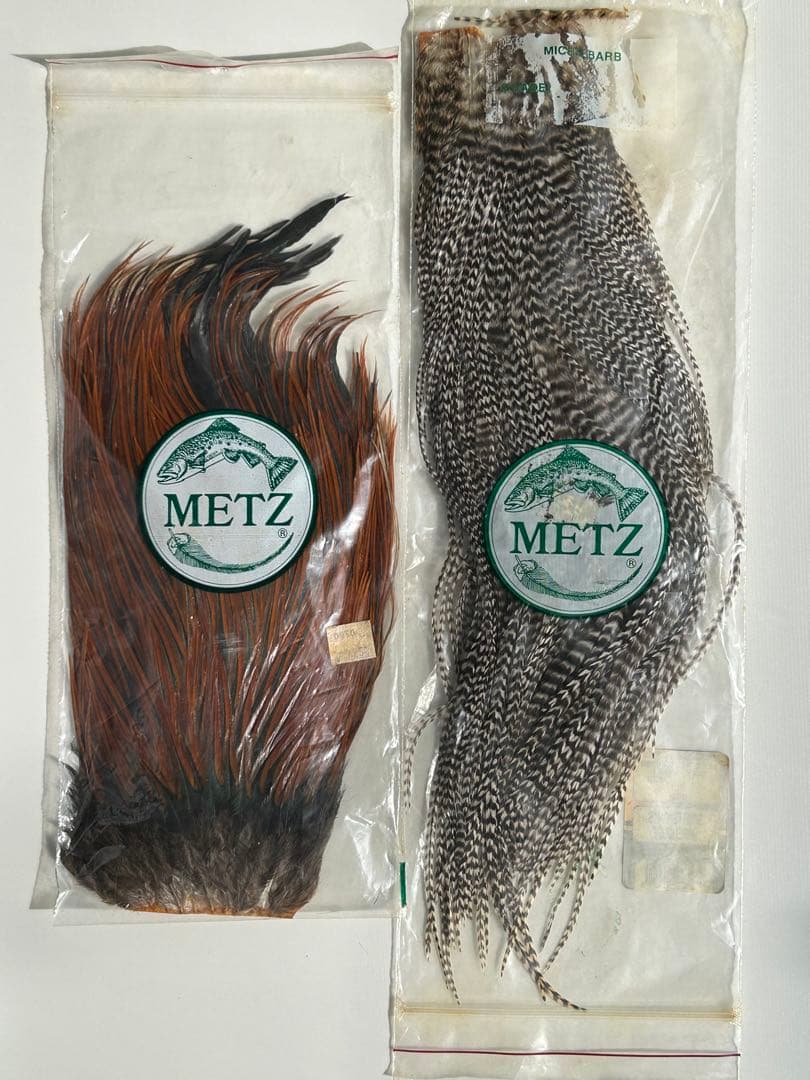 METZ フライマテリアル ブラウン・ホワイト ハックル