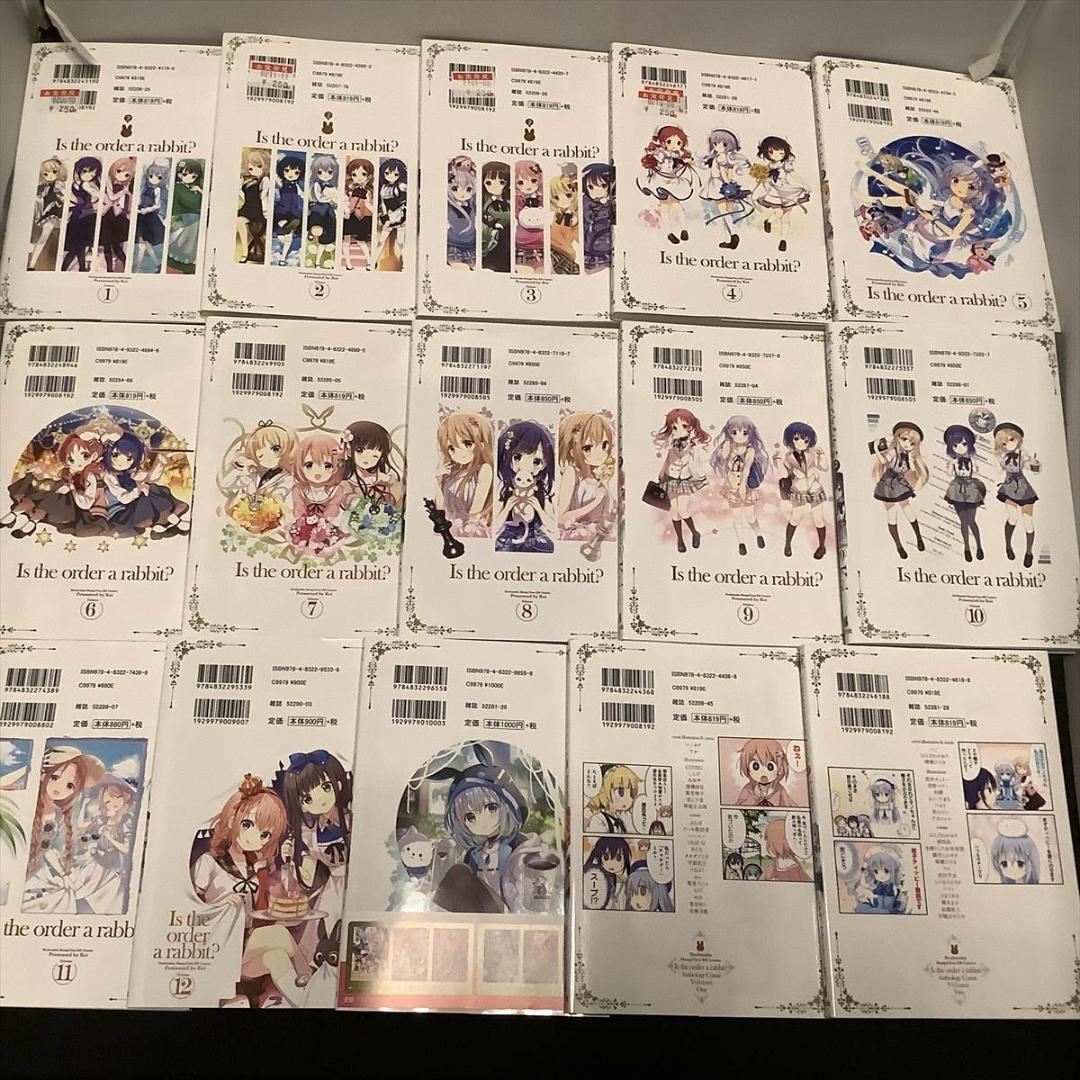 ご注文はうさぎですか？本編、画集、アンソロ、ガイド全巻+クッション・ぬいぐるみ