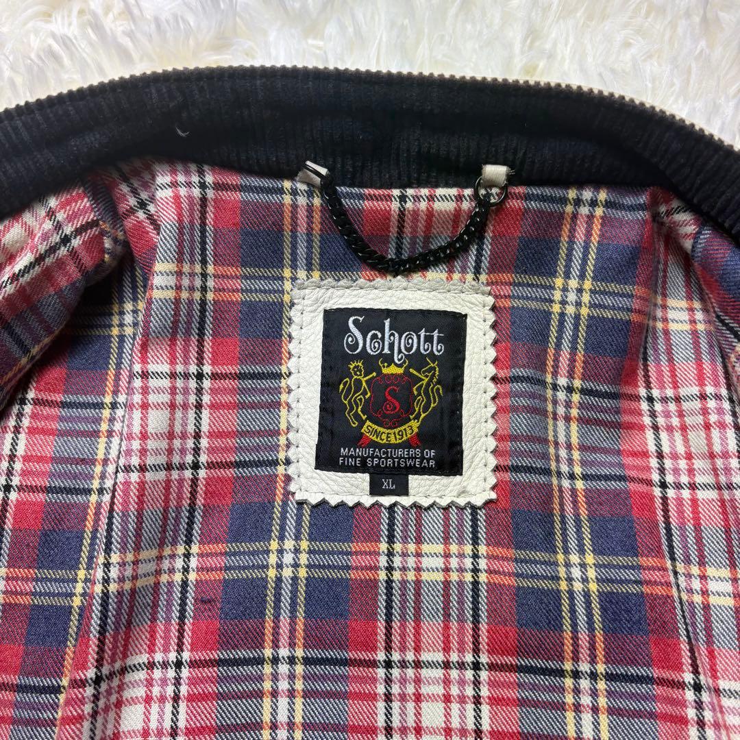 XL クラシックレーサー　Schott　シングルライダース　牛革　オフホワイト