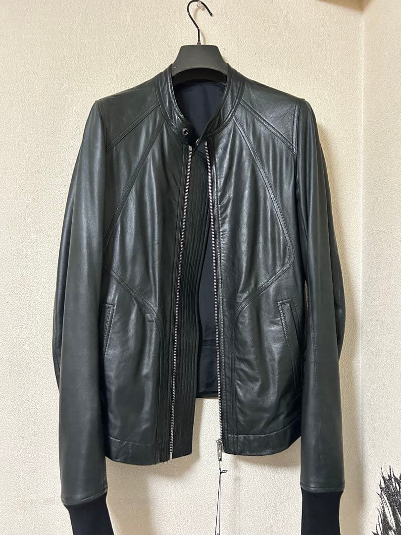 Rick Owens INTARSIA leatherインターシャ黒　ラムレザー
