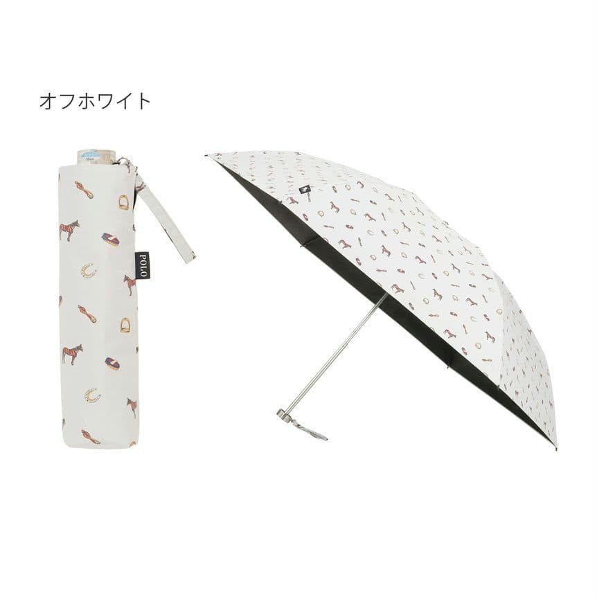 未使用POLOラルフローレンUV遮光遮蔽晴雨兼用折り畳み傘ホースプリント55cm