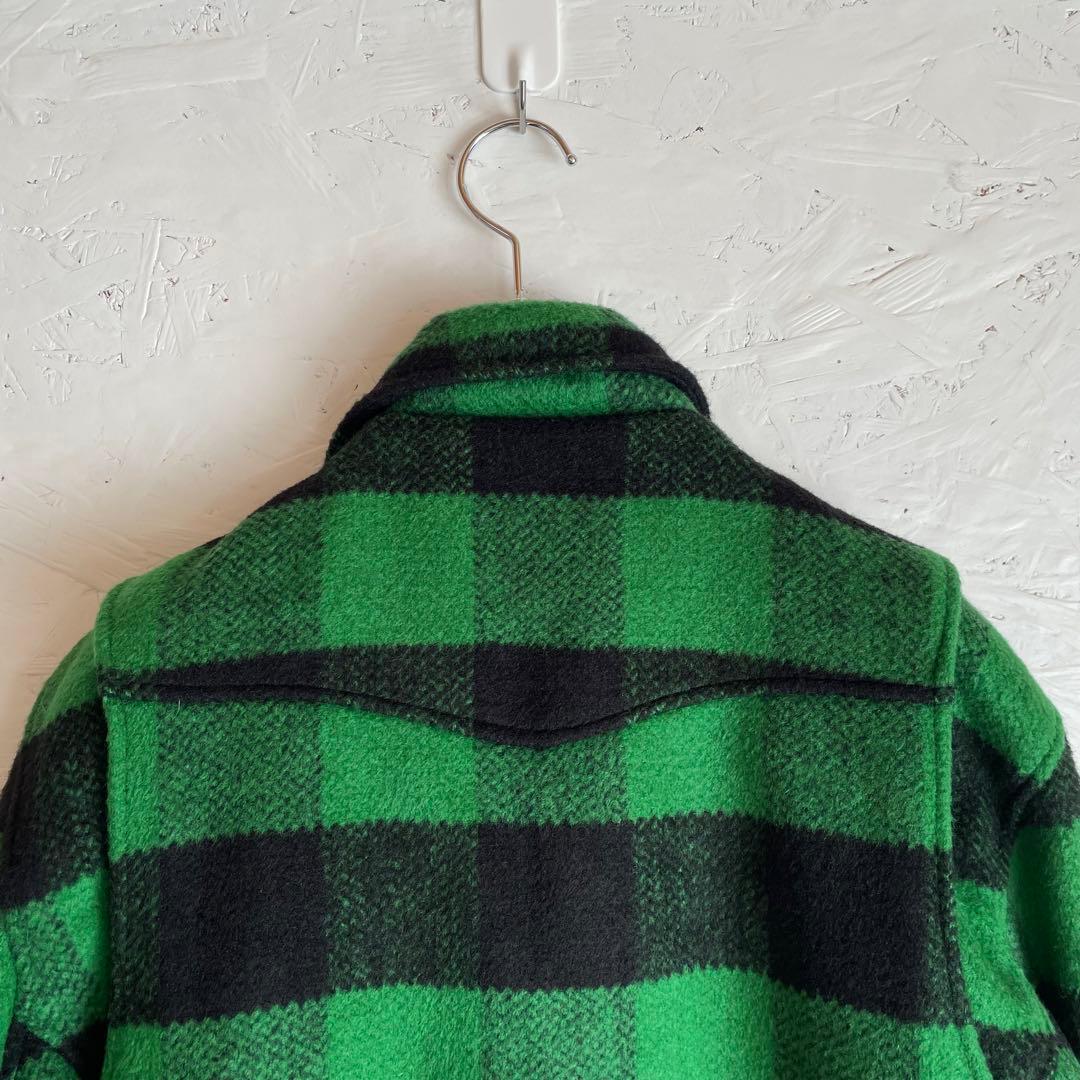 古着80s90s Vintageバッファローチェック柄ダブルライダースジャケット