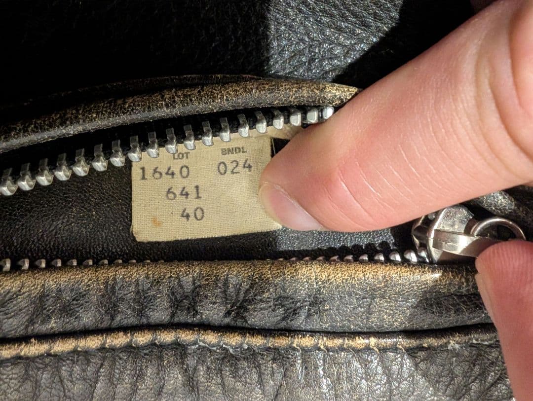 SCHOTT 641 シングルライダース 40 L 茶芯 ビンテージ