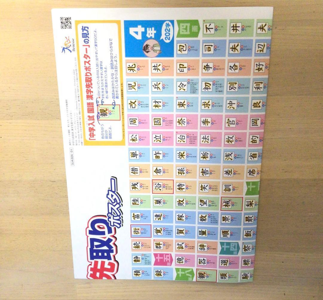 ベネッセ　中学受験講座　3年生2月～4年生3月　一行問題・漢字付き　書き込みなし
