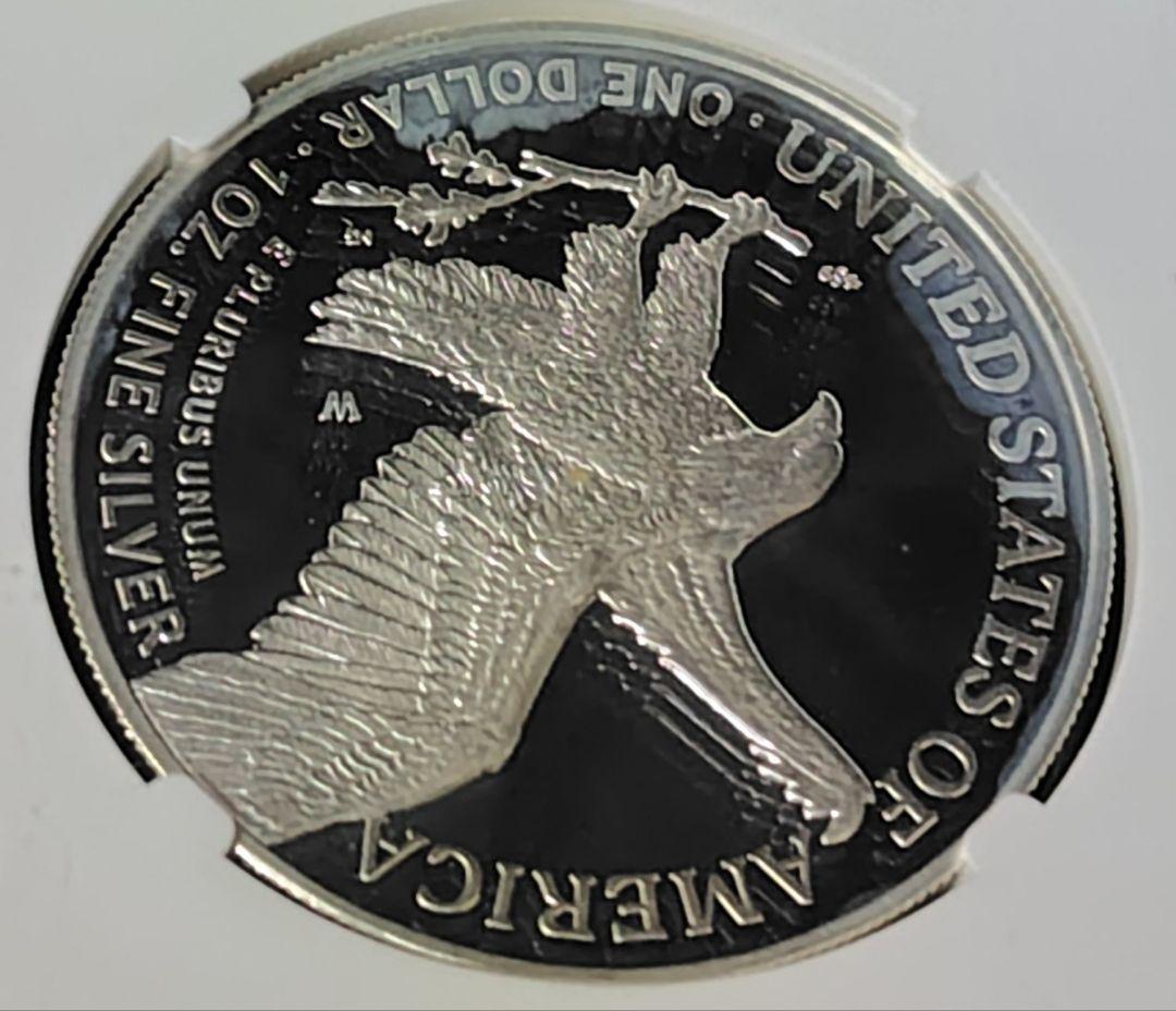 初日発行 最高鑑定 2022年 アメリカ イーグル 銀貨 NGC PF70 UC