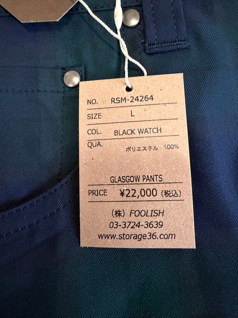 新品正規品【ROUGH&SWELL/L】GLASGOW PANTS パンツ