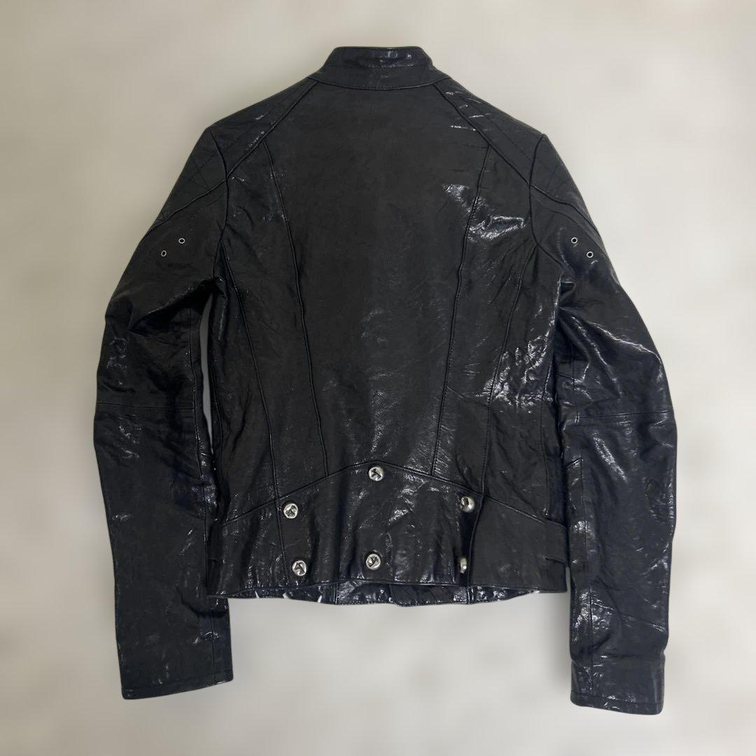 SLY レザー ライダース ジャケット archive v系 goth 光沢