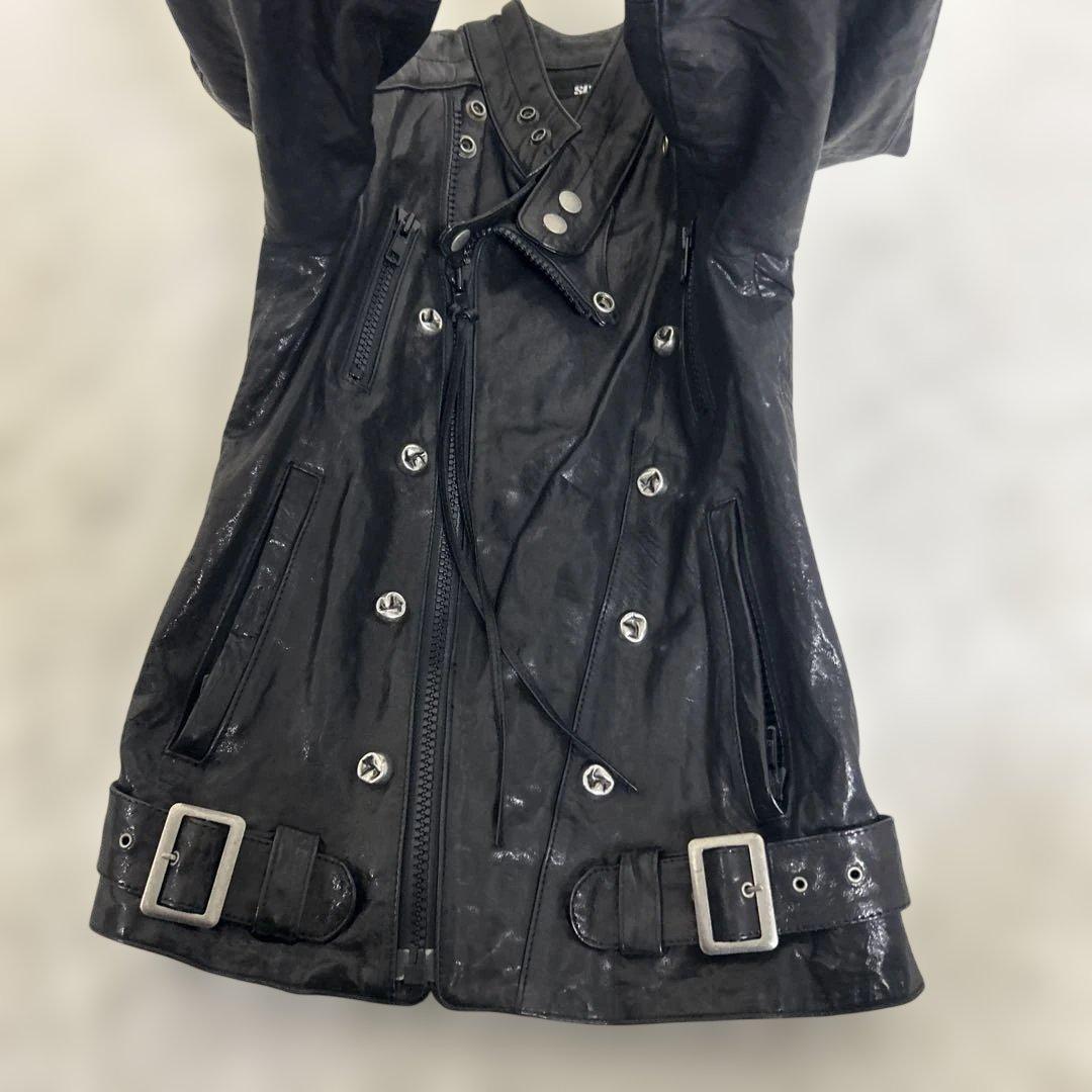 SLY レザー ライダース ジャケット archive v系 goth 光沢