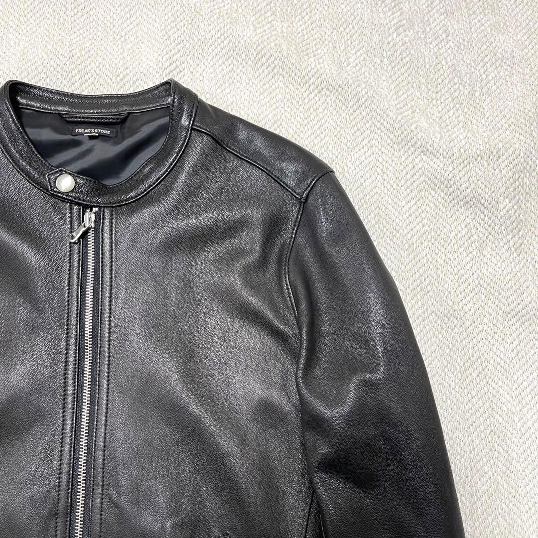 極美品 FREAK'S STORE ゴートレザー ライダース レザージャケット