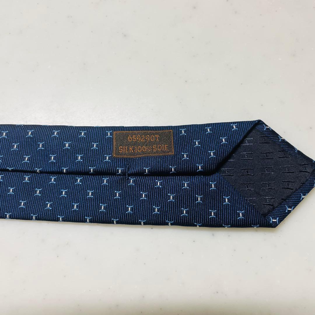 【HERMES】エルメス H柄 ネクタイ
