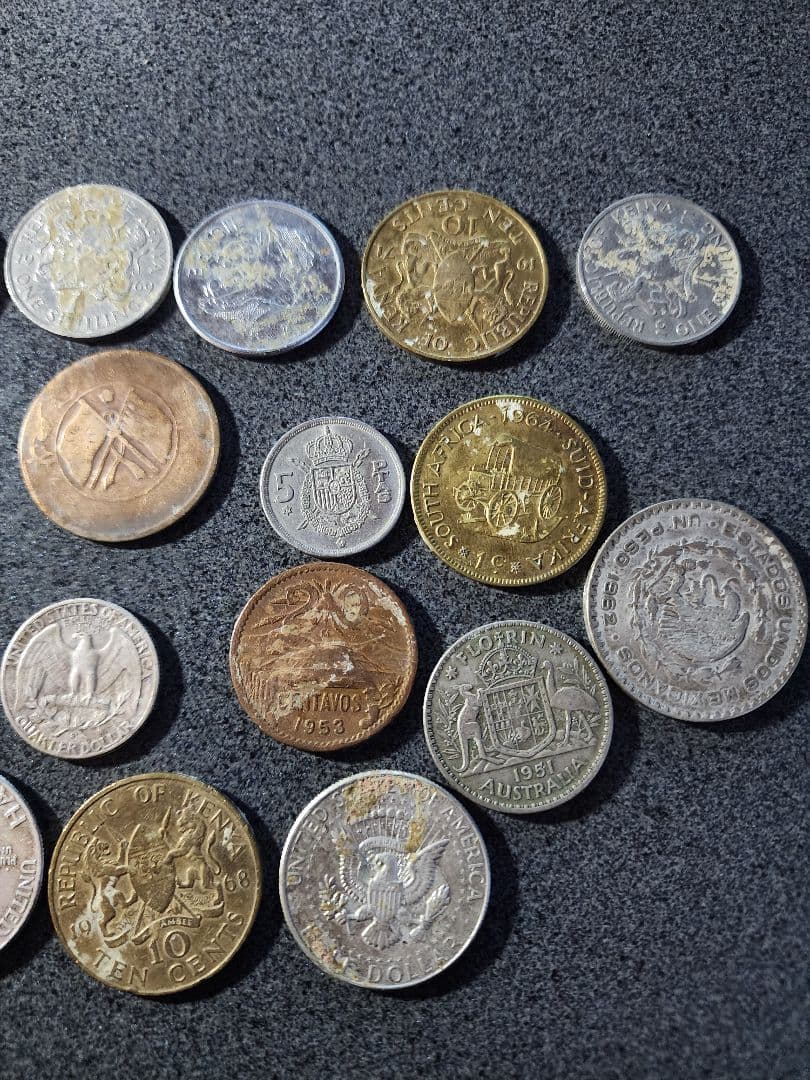 外国硬貨　まとめ売り　370g