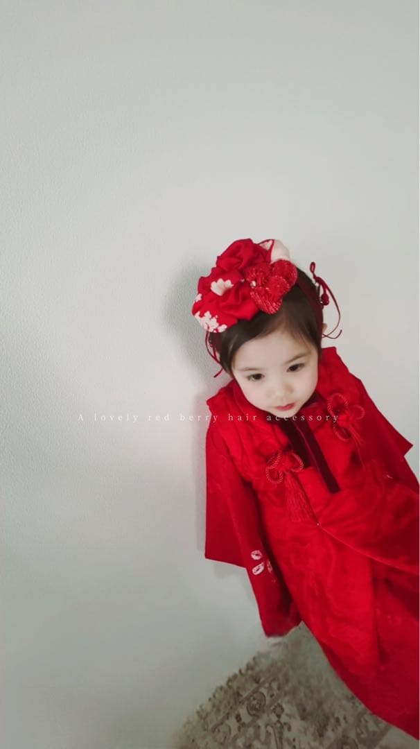 七五三髪飾りred berry沢山の可愛いヘッドドレス　108 ふわりシリーズ