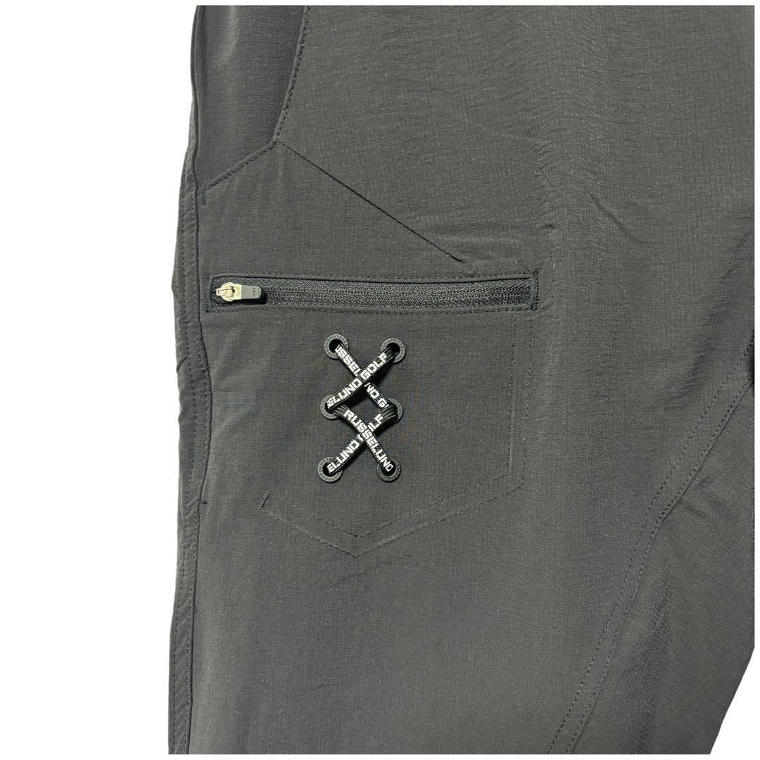 新品 ラッセルノ ゴルフ ストレッチ カーゴ ロングパンツ ブラック M 4