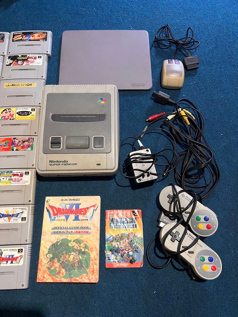 スーパーファミコン本体 マウスセット ソフト24個 攻略本1冊 説明書1部