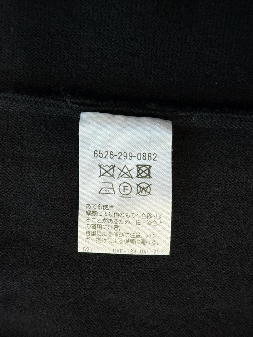美品★Drawerドゥロワー パフスリーブニットワンピース ウール ブラック2