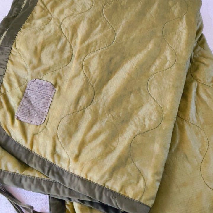 90’s 米軍実物 ポンチョライナー オリーブ単色 リップストップ