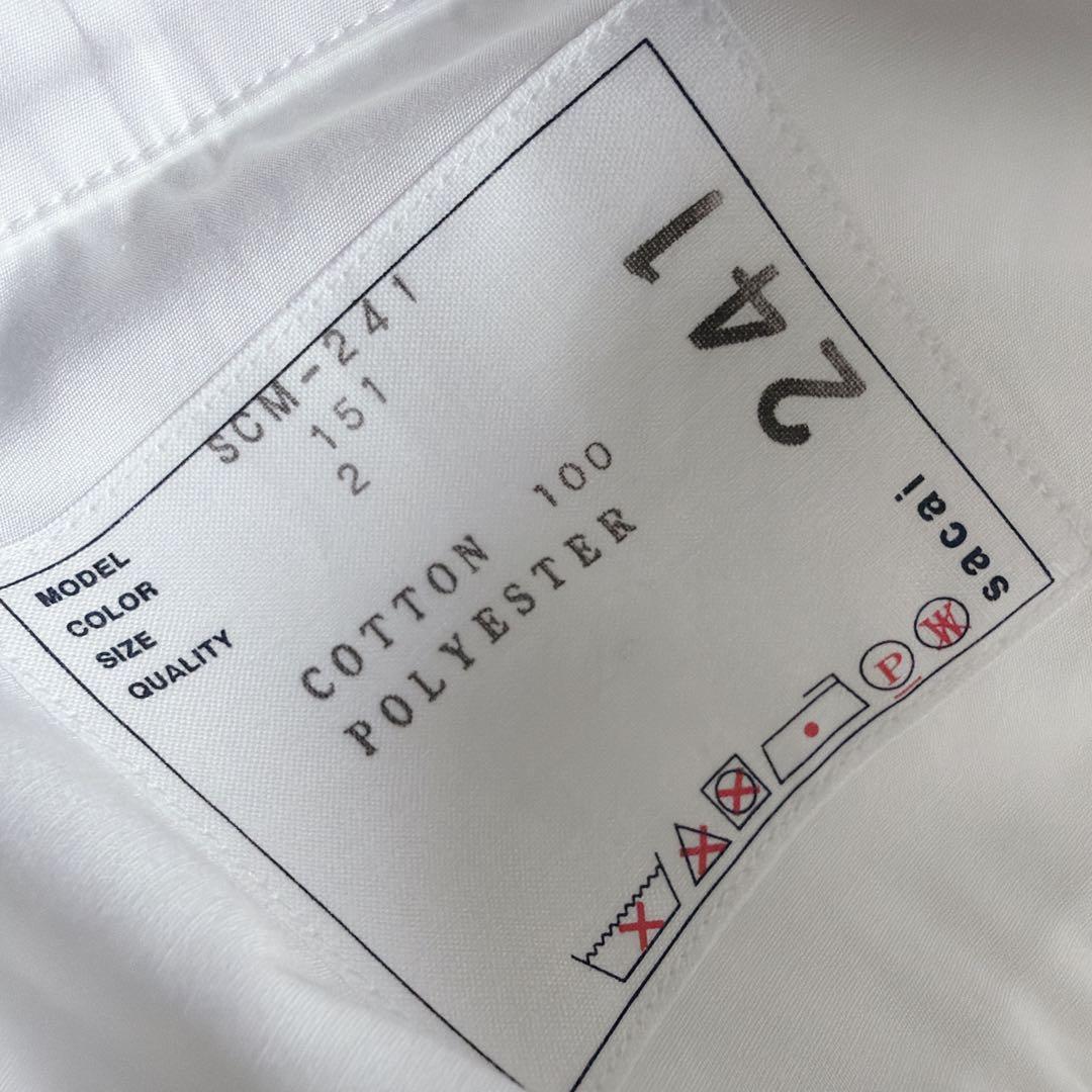 極美品 25SS sacai コットン ポプリン シャツ ジャケット