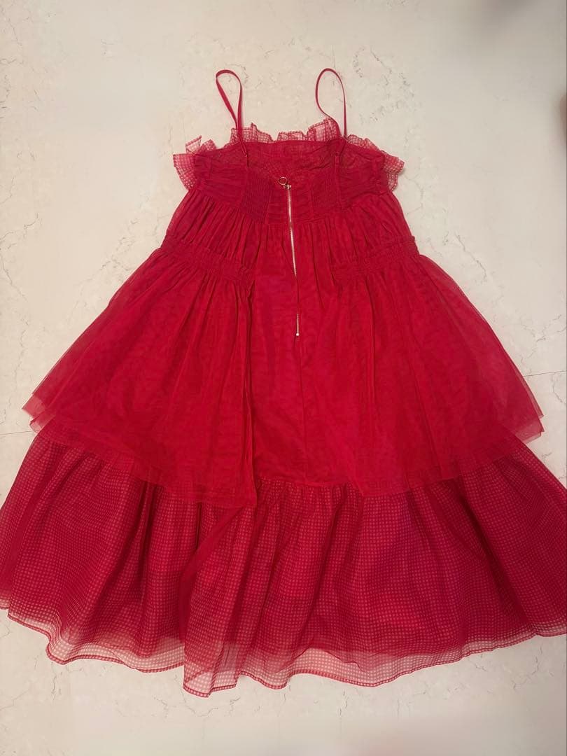 POPPY あさぎーにょ GATHER FRILL TULLE DRESS