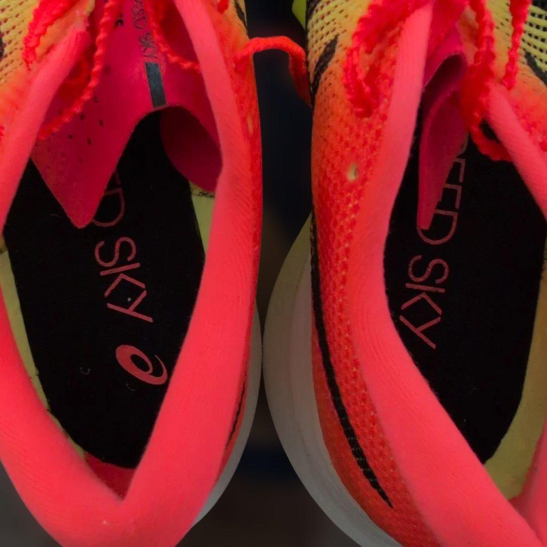 ASICS メタスピードスカイパリ　蛍光イエロー/オレンジ 24.5cm