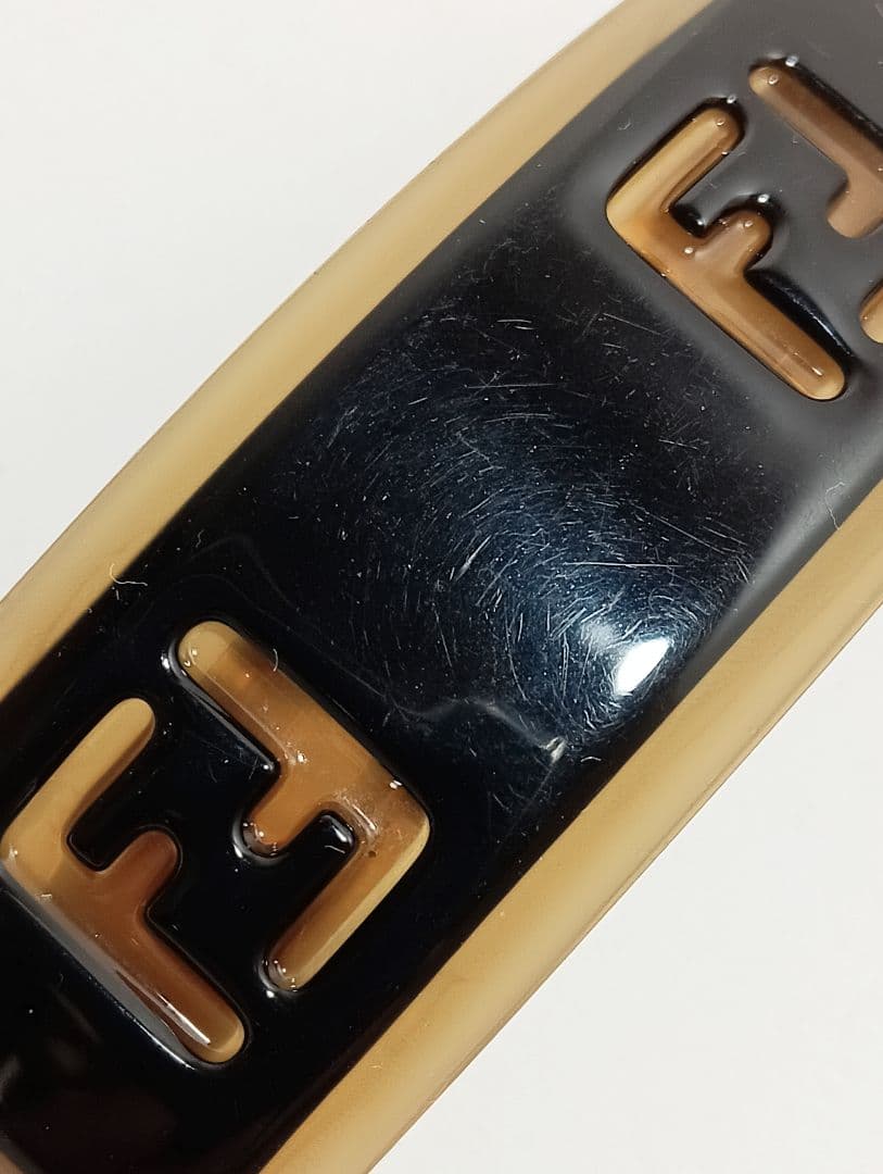 FENDI　フェンディ　バレッタ　ズッカ柄　ゴールド×ブラック