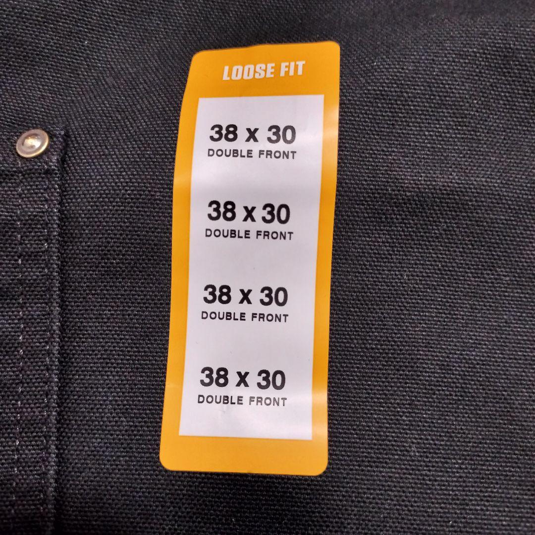 【米国製】Carhartt　ペインターパンツ　ダブルニー　黒　未使用　38x30