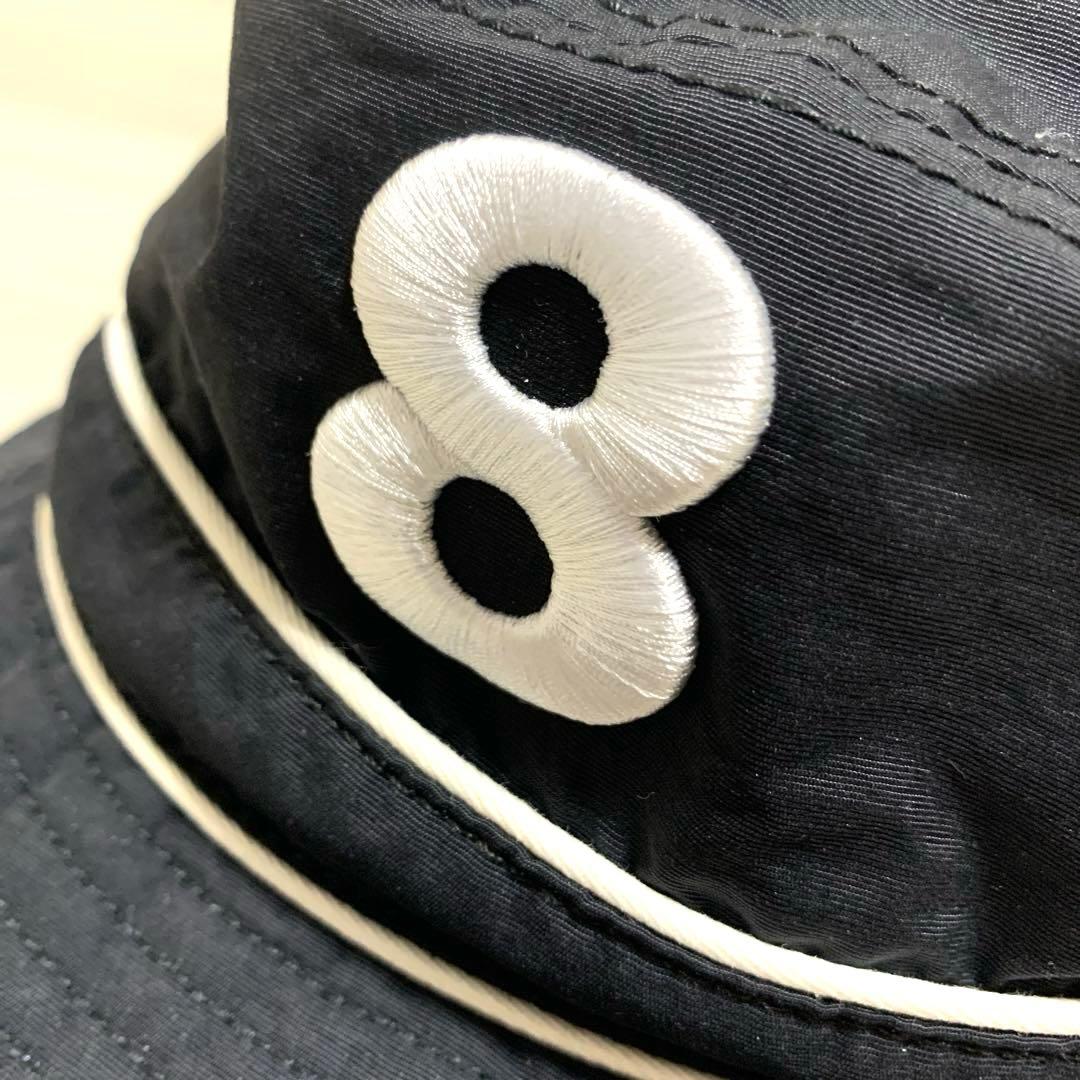 【美品】muta MARINE バケットハット ブラック 刺繍ロゴ 57〜59