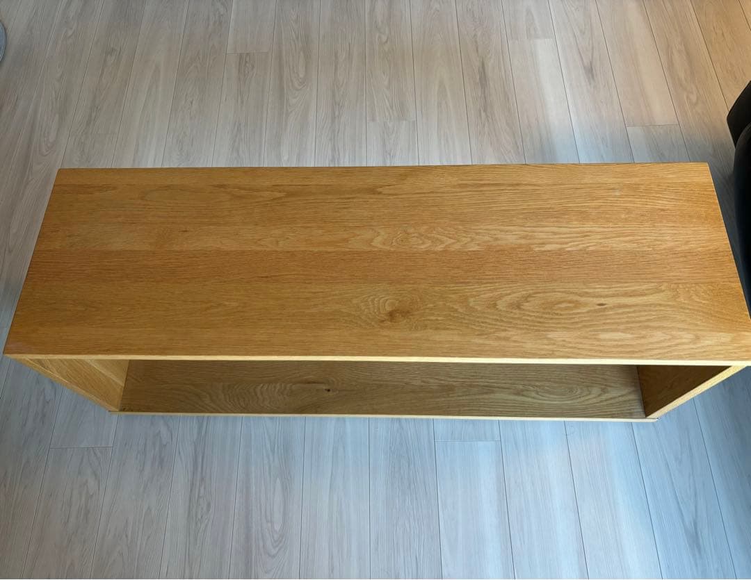 【美品】MUJI無印良品 無垢材テーブルベンチオーク/オープンラックシェルフ