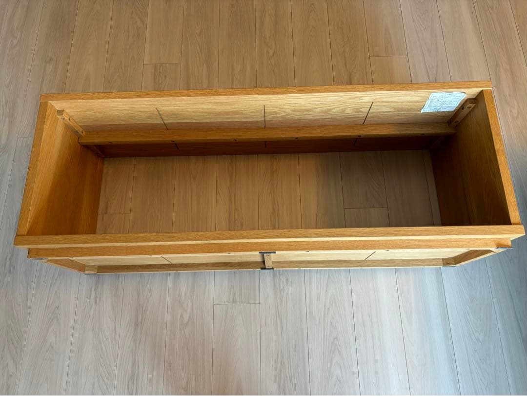 【美品】MUJI無印良品 無垢材テーブルベンチオーク/オープンラックシェルフ