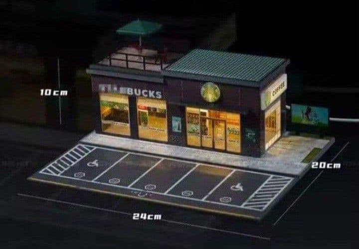★限定品★◉1/64サイズジオラマ【STARBUCKS　COFFEECAFE】