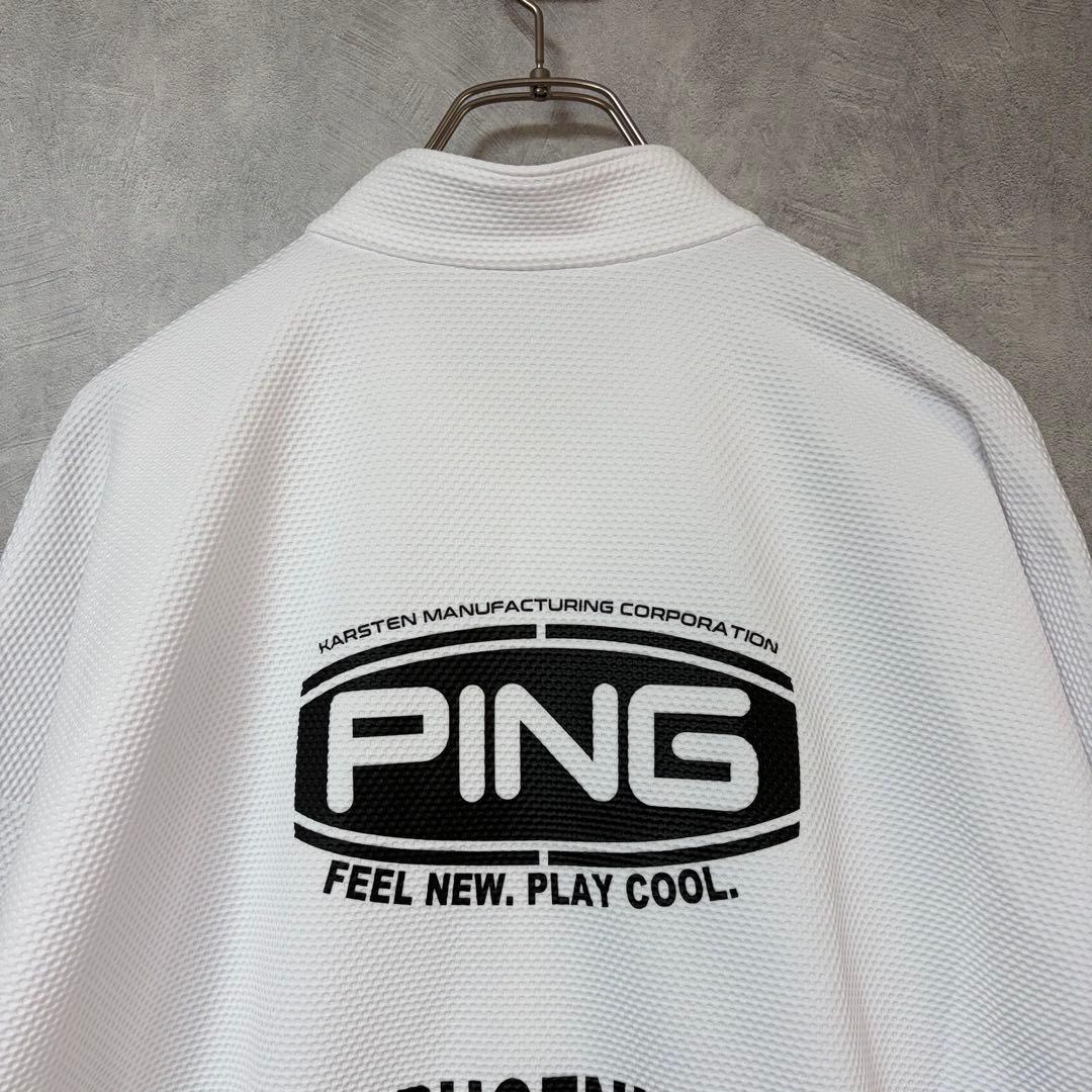 新品 PING ゴルフ ハニカムメッシュ ブルゾン ホワイト Lサイズ
