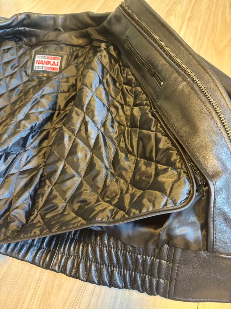 NANKAI ブラックレザージャケット XL