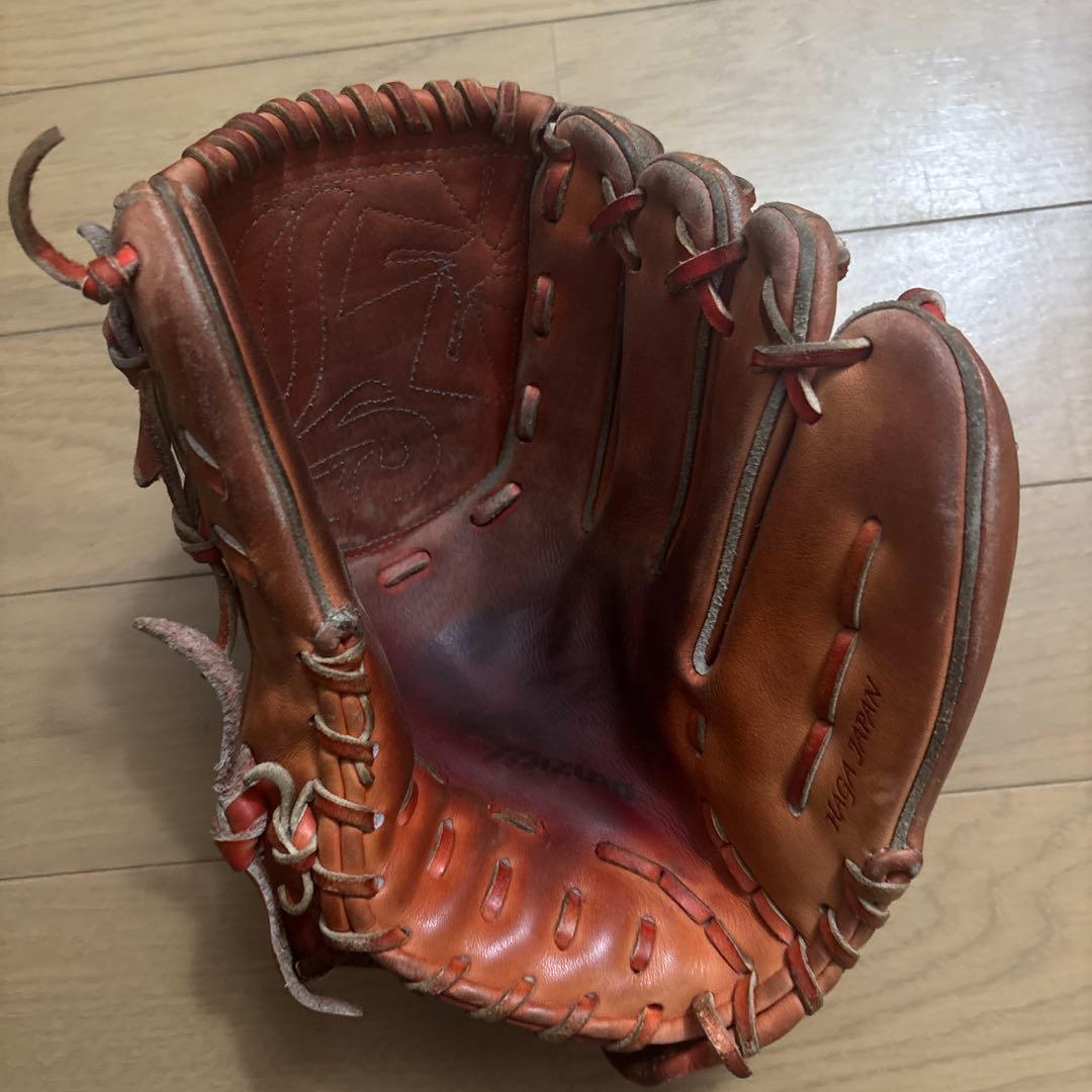 硬式野球グローブ 赤色 ミズノプロ