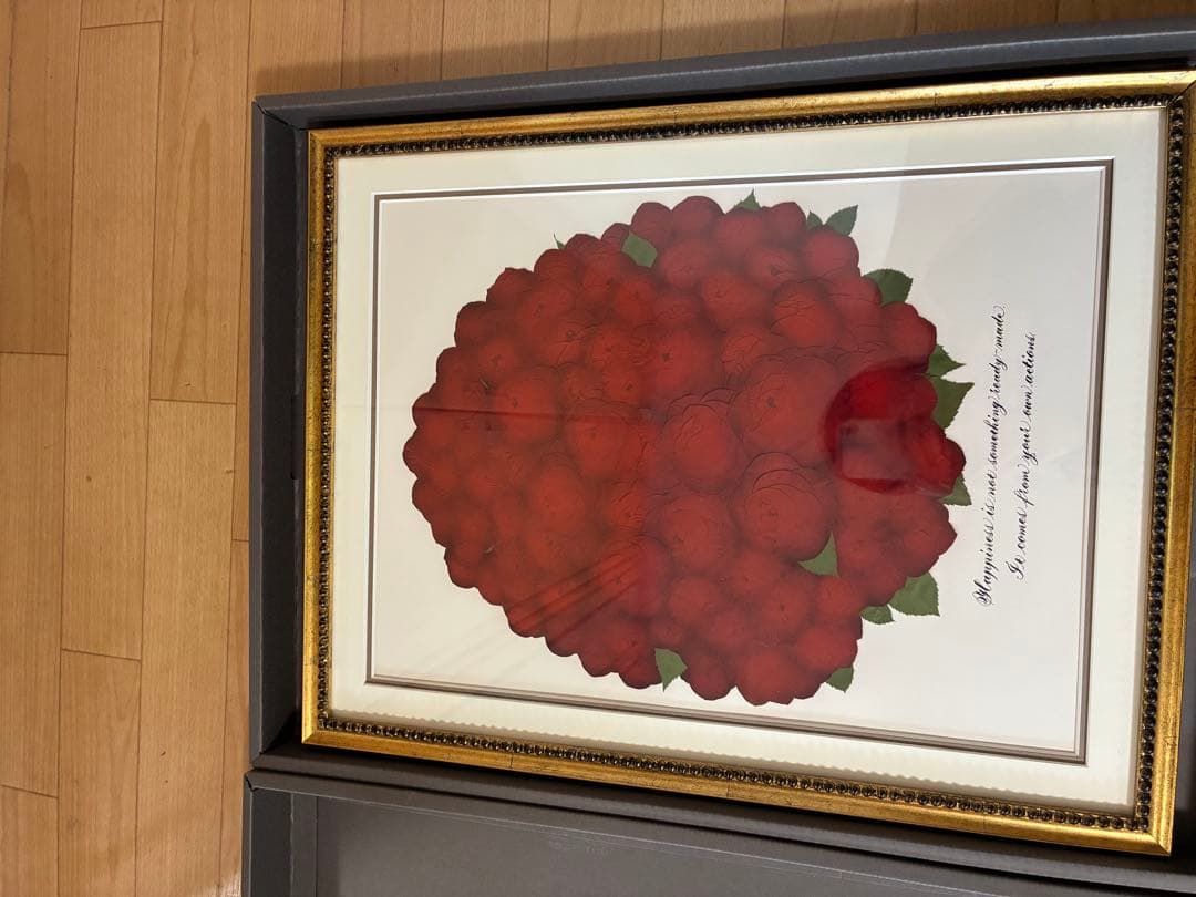 赤い花束 フレーム付き　バラ108本　薔薇　押し花　花　額縁　絵画　ブーケ