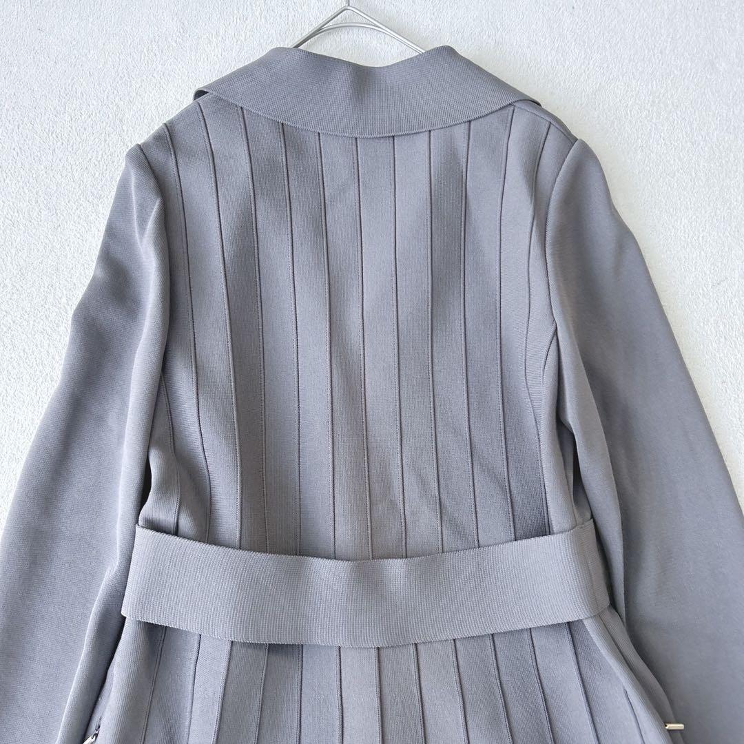 極美品✨エポカ　エミラーノミラノリブニットコート　カシュクール　グレー　40