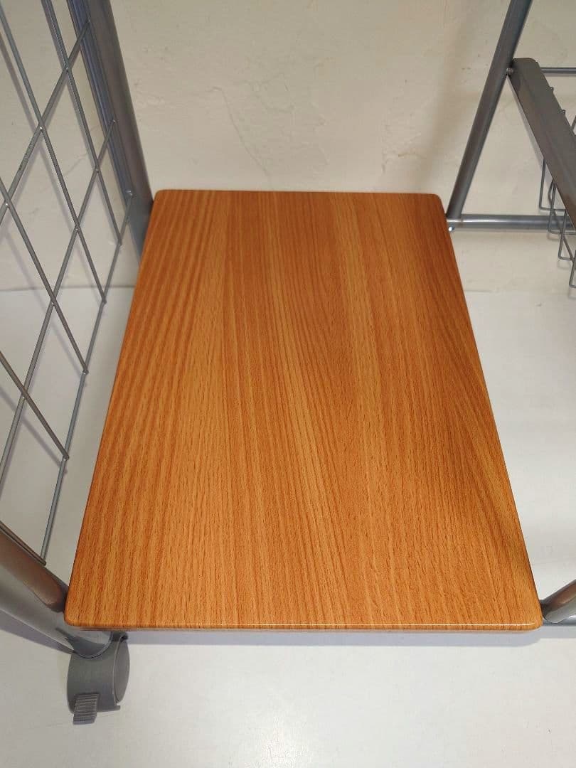 キャスター付きキッチンワゴン 2バスケット 台所 小物入れ 食器 皿 道具 工具
