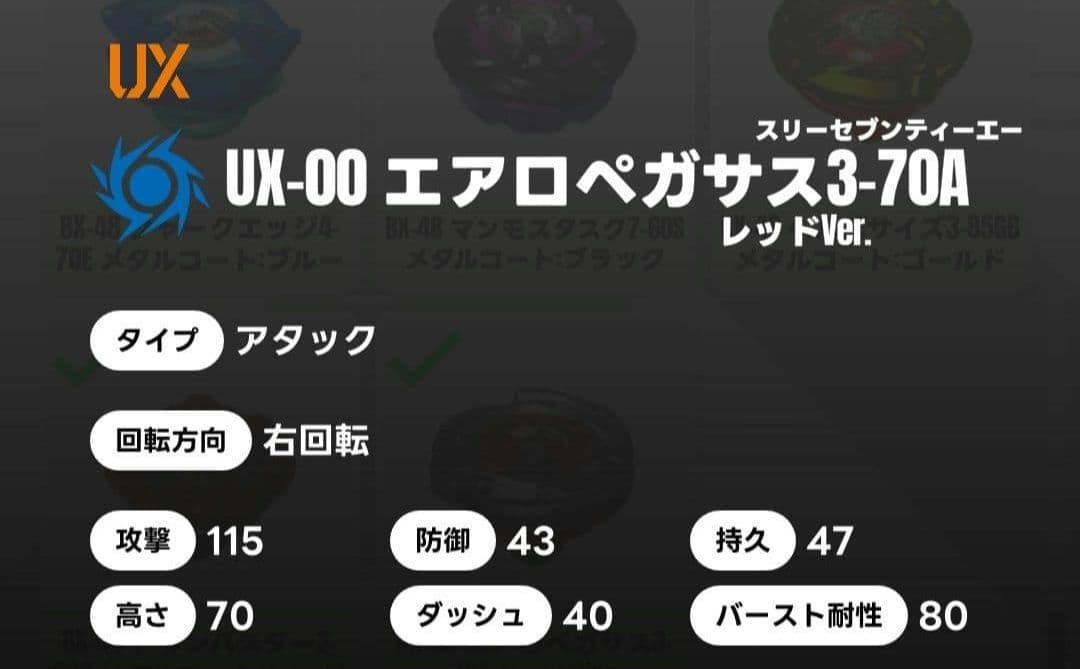 高重量ブレード 38.67ｇ エアロペガサス3-70A レッド 新品未使用品