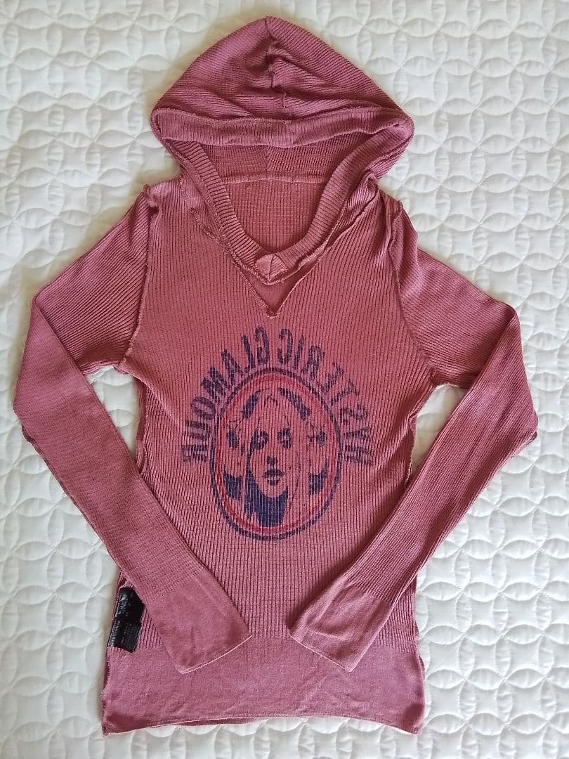 Hysteric Glamour 00s リブ パーカー 薄手 ※難あり