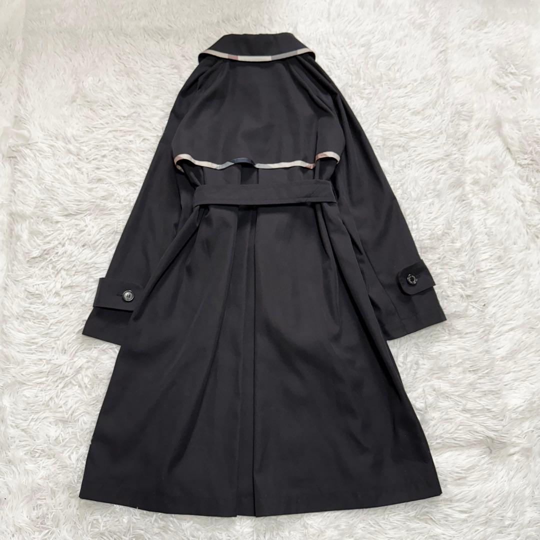 【美品】ブルーレーベル ステンカラーコート 春コート 通勤 ネイビー 38 現行