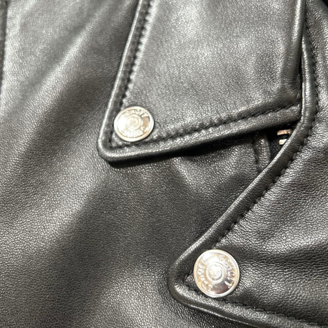【未使用L】 SCHOTT ショット ダブルスレザージャケット 羊革 ラム