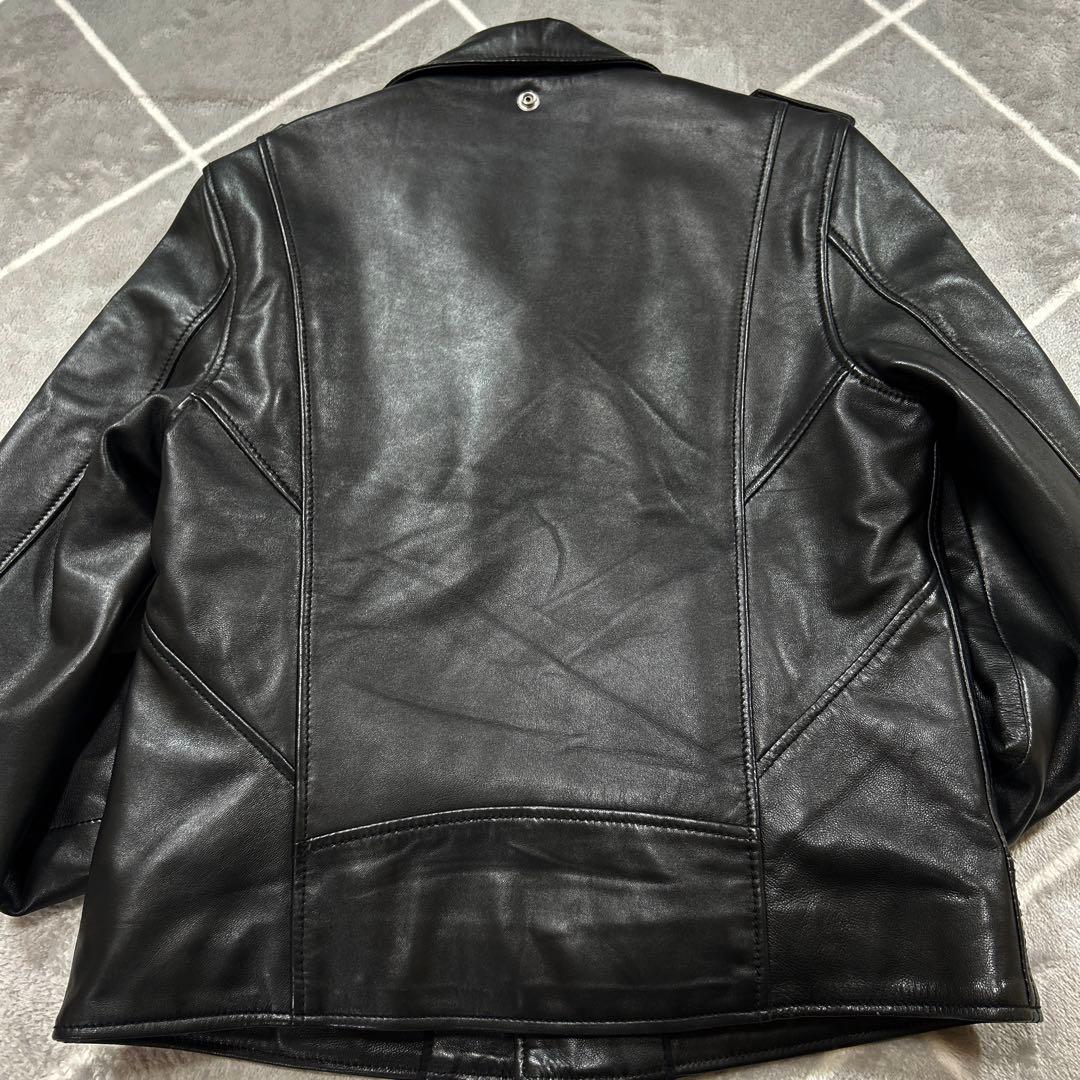 【未使用L】 SCHOTT ショット ダブルスレザージャケット 羊革 ラム