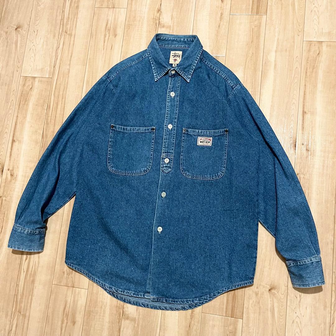 激レア！1990’s OLD STUSSY “WORK GEAR”デニムシャツ