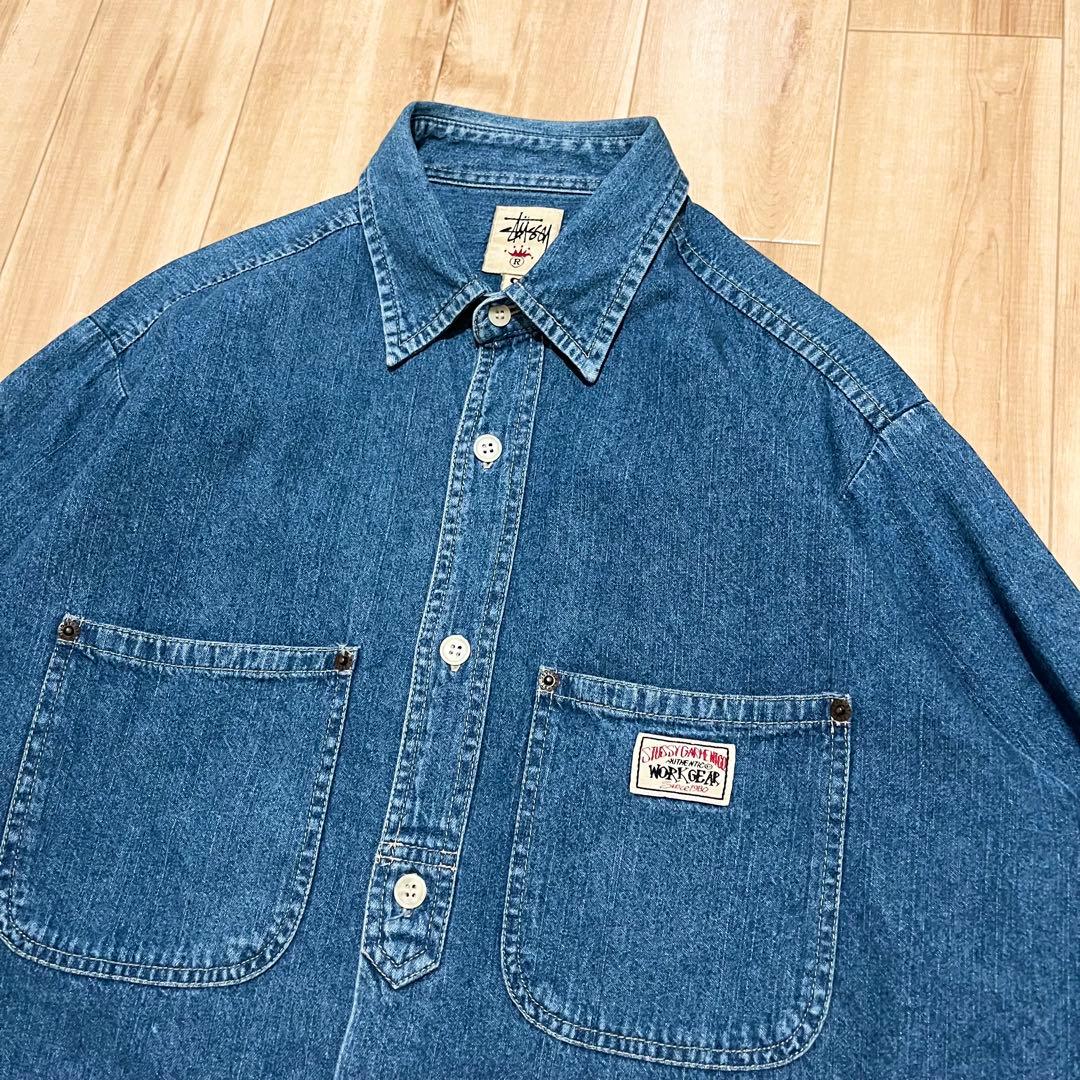 激レア！1990’s OLD STUSSY “WORK GEAR”デニムシャツ