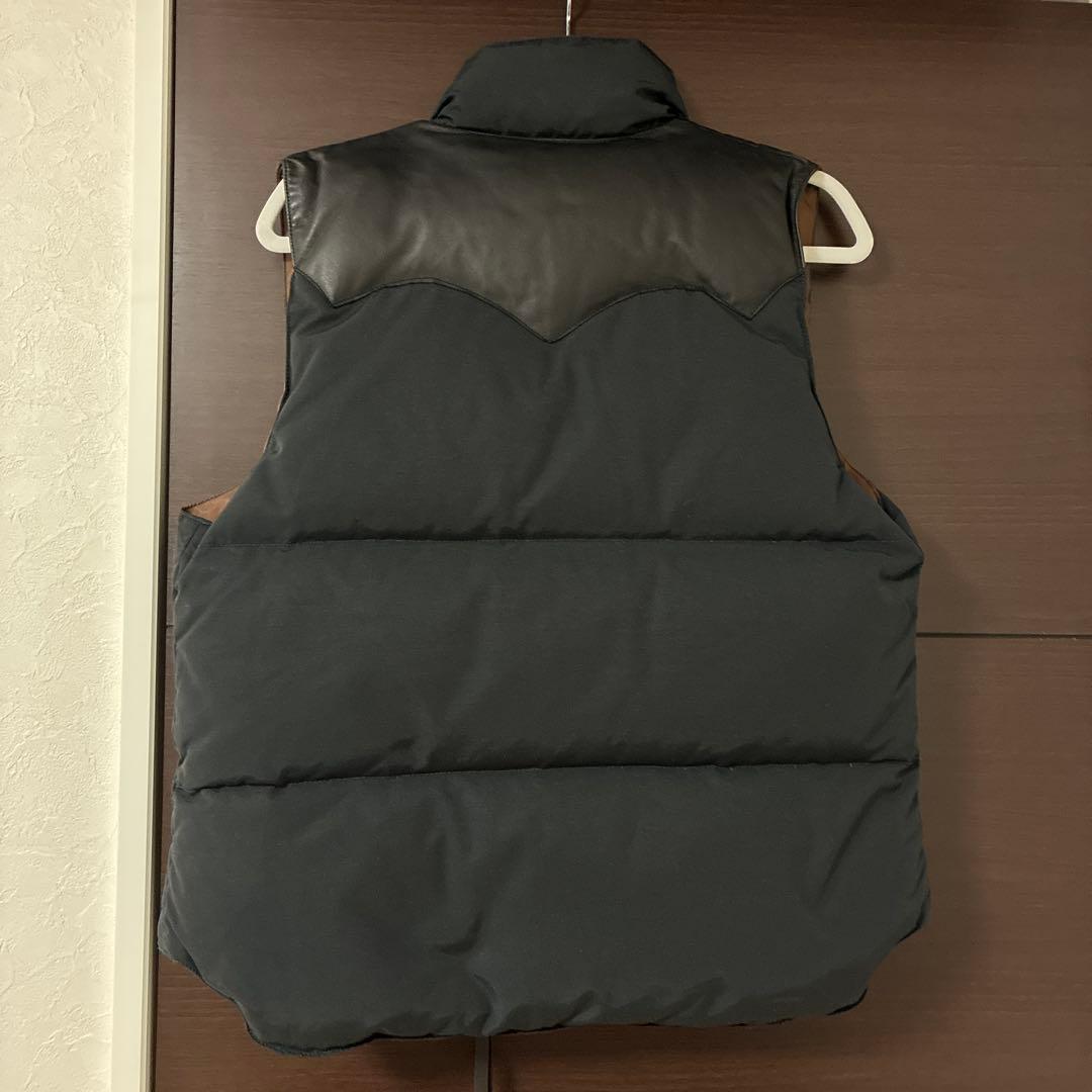 ヒューストン　HOUSTON ダウンベストブラック　黒　M 美品　羊革