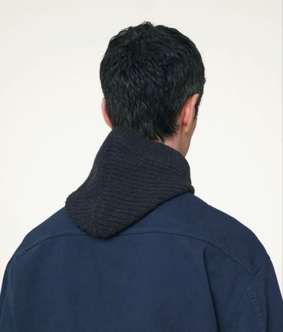 【新品】lemaire hood バラクラバ　ニット　フード　黒　Sサイズ