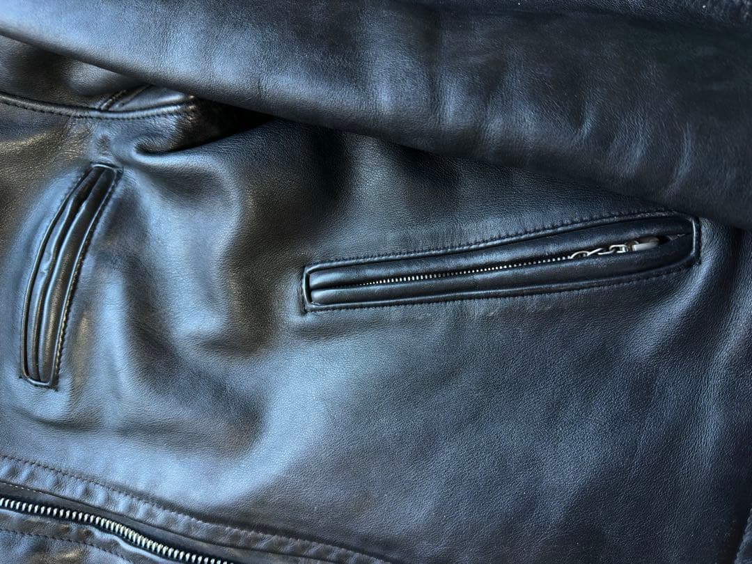 Schott ショット 641 シングルライダース ブラック 40