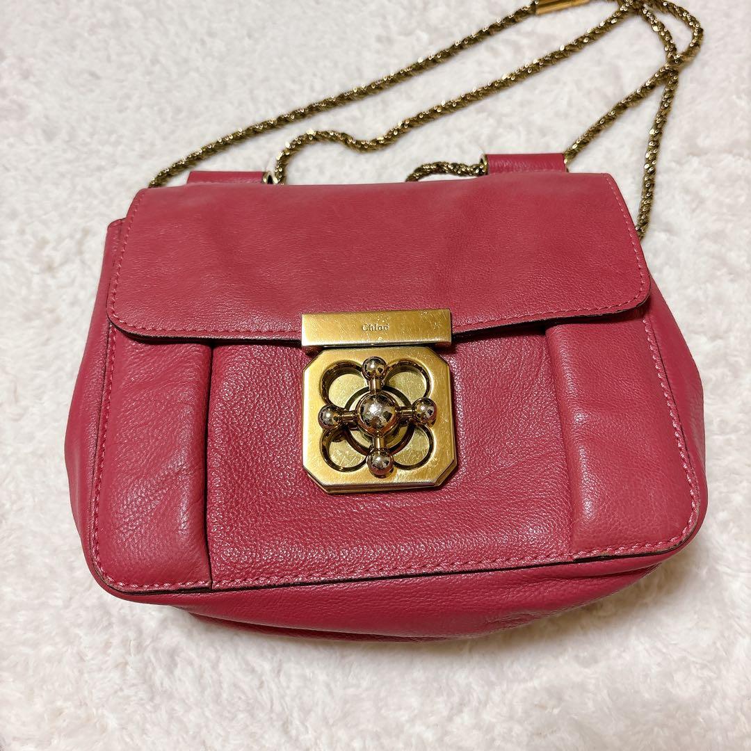 Chloe（クロエ） エルシー チェーンショルダーバッグ ピンク