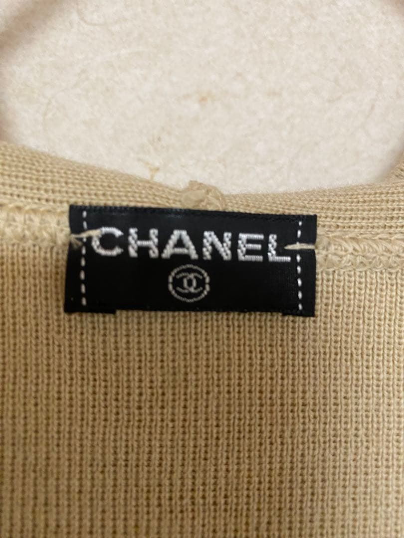 CHANEL ベージュ フルジッパーパーカー　ウール100% 未使用